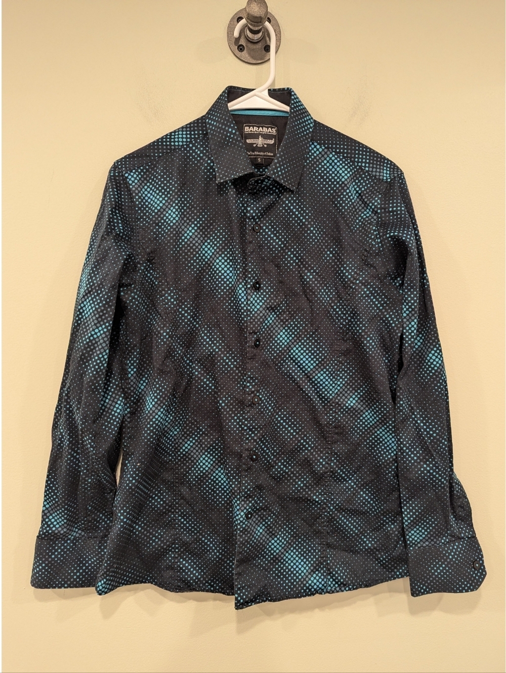 Barabas 100% Cotton Long Sleeve Button Down Shirt Size Small